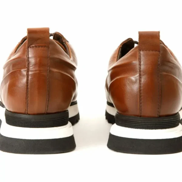 Store Vinci Leather Shoes Vinci Leather The Barnett Leather Sneaker (11089 T-4) Brown