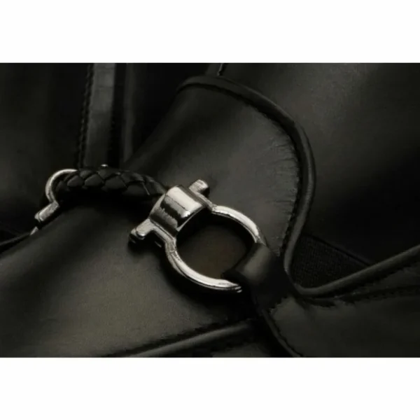vinci_leather_the_baron_b_2.webp Best Vinci Leather Shoes Vinci Leather The Baron Bit Zip-up Dress Boot (9026 X) Black