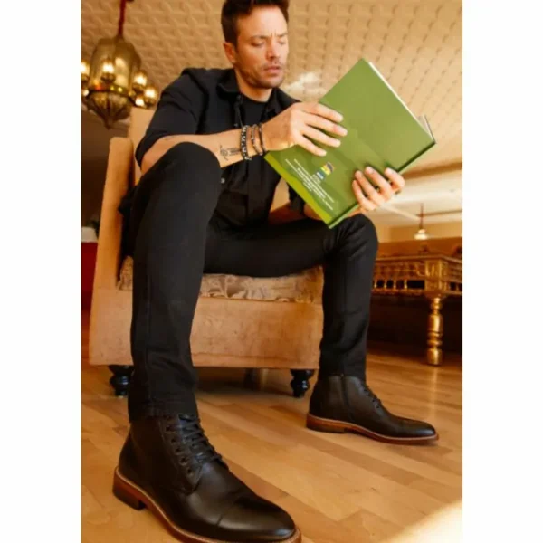 vinci_leather_the_belek_b_5.webp Discount Vinci Leather Shoes Vinci Leather The Belek Open Walk Suede Leather Boot (32607) Black