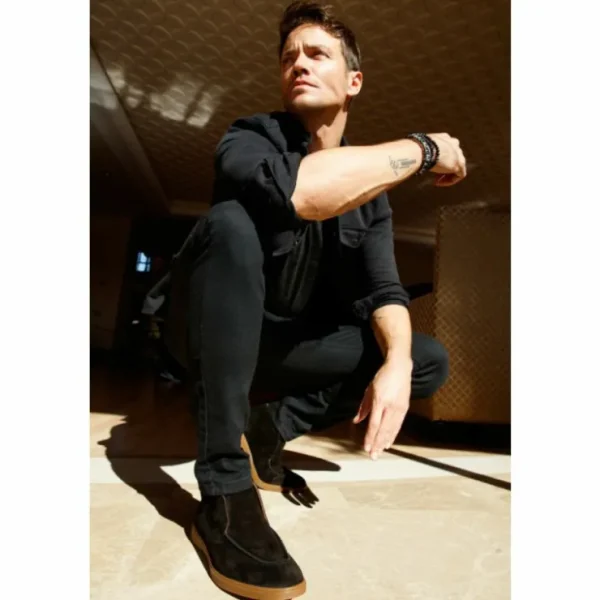 vinci_leather_the_belek_b_6.webp Discount Vinci Leather Shoes Vinci Leather The Belek Open Walk Suede Leather Boot (32607) Black