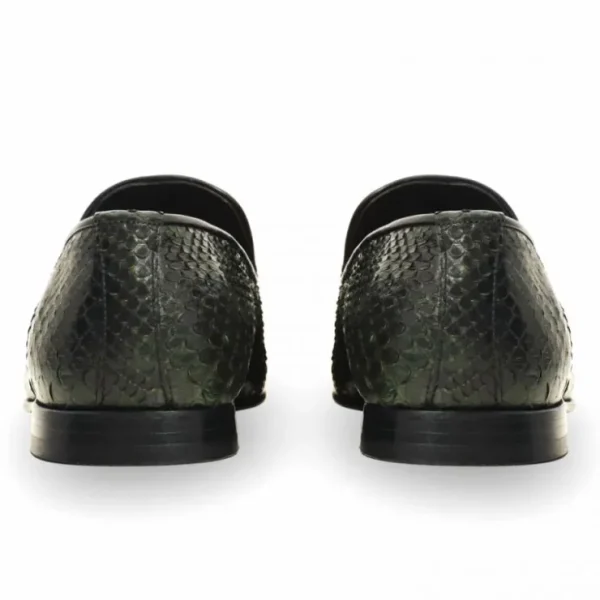 vinci_leather_the_bethesd_1.webp Cheap Vinci Leather Shoes Vinci Leather The Bethesda Python Tassel Loafers (18621 Y-1) Green
