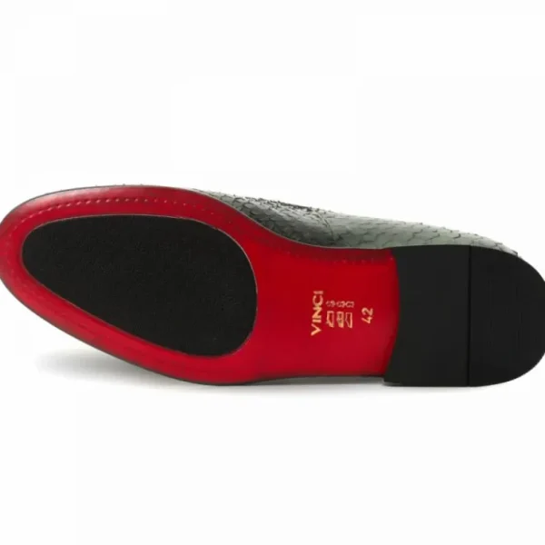 vinci_leather_the_bethesd_3.webp Cheap Vinci Leather Shoes Vinci Leather The Bethesda Python Tassel Loafers (18621 Y-1) Green