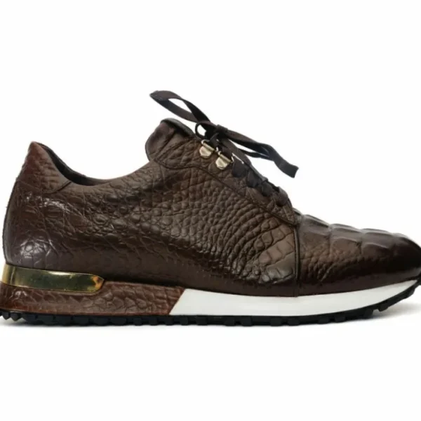 vinci_leather_the_bomba_b_0-1.webp Best Vinci Leather Shoes Vinci Leather The Bomba Crocodile Leather Sneaker (Vc-D521T-52) Brown