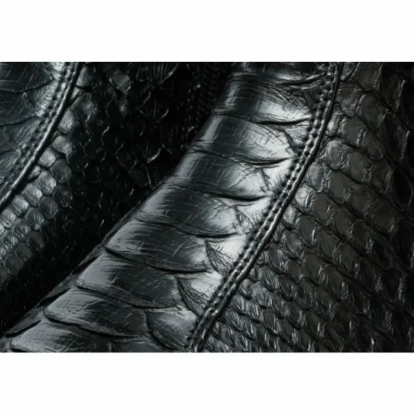 vinci_leather_the_boss_bl_2.webp Clearance Vinci Leather Shoes Vinci Leather The Boss Python Snk Zip-up Leather Boot Limited Edition Black