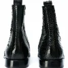Clearance Vinci Leather Shoes Vinci Leather The Boss Python Snk Zip-up Leather Boot Limited Edition Black