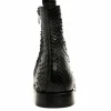 Clearance Vinci Leather Shoes Vinci Leather The Boss Python Snk Zip-up Leather Boot Limited Edition Black