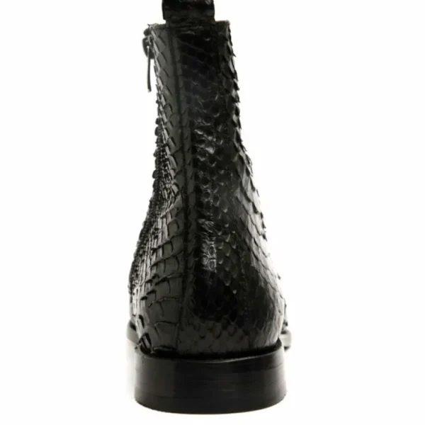 vinci_leather_the_boss_bl_6.webp Clearance Vinci Leather Shoes Vinci Leather The Boss Python Snk Zip-up Leather Boot Limited Edition Black
