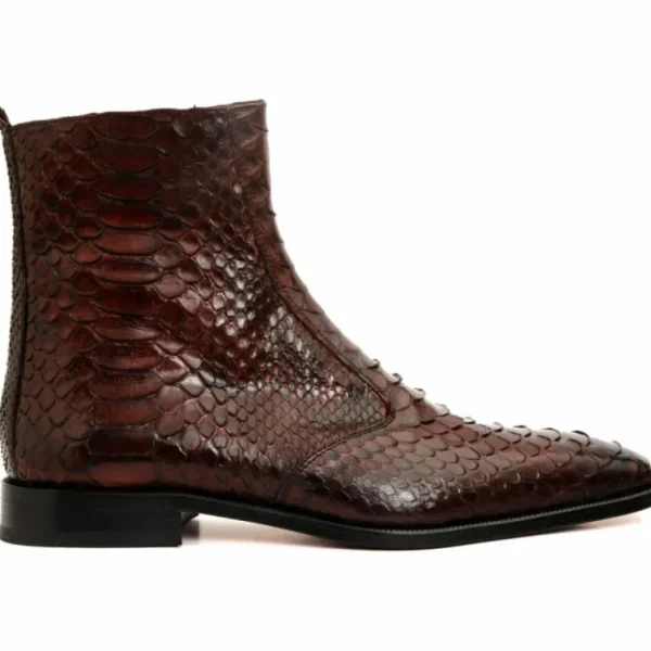 vinci_leather_the_boss_bu_0.webp Online Vinci Leather Shoes Vinci Leather The Boss Python Snk Zip-up Leather Boot Limited Edition Burgundy