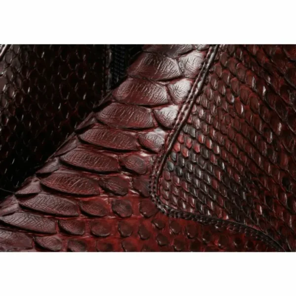 vinci_leather_the_boss_bu_2.webp Online Vinci Leather Shoes Vinci Leather The Boss Python Snk Zip-up Leather Boot Limited Edition Burgundy