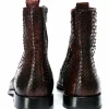 Online Vinci Leather Shoes Vinci Leather The Boss Python Snk Zip-up Leather Boot Limited Edition Burgundy