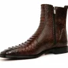 Online Vinci Leather Shoes Vinci Leather The Boss Python Snk Zip-up Leather Boot Limited Edition Burgundy