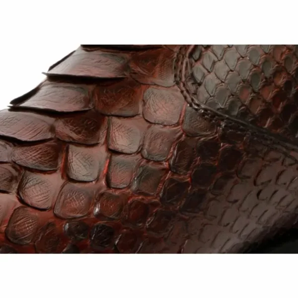 vinci_leather_the_boss_bu_5.webp Online Vinci Leather Shoes Vinci Leather The Boss Python Snk Zip-up Leather Boot Limited Edition Burgundy
