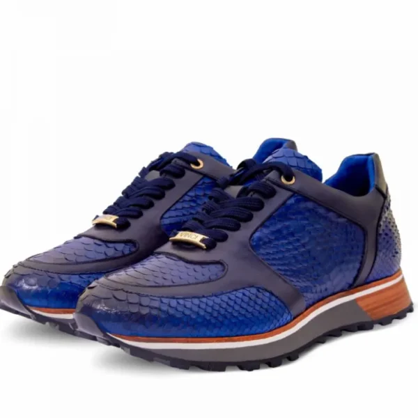 vinci_leather_the_boss_py_1-3.webp Discount Vinci Leather Shoes Vinci Leather The Boss Pyth Snk Skin Sneaker Blue