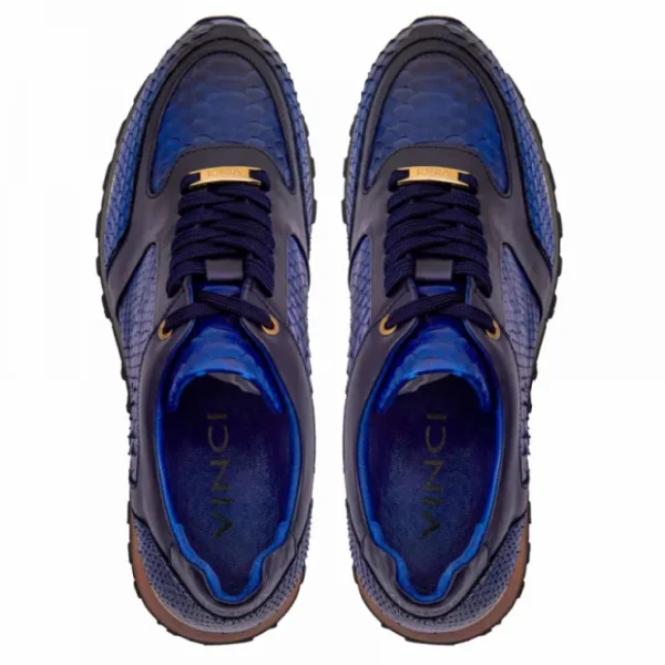 vinci_leather_the_boss_py_2-3.webp Discount Vinci Leather Shoes Vinci Leather The Boss Pyth Snk Skin Sneaker Blue