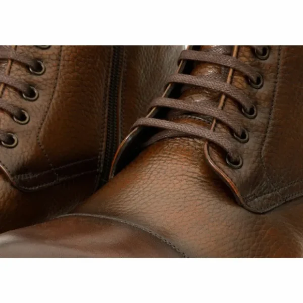 vinci_leather_the_bothey__3-1.webp Outlet Vinci Leather Shoes Vinci Leather The Bothey Leather Cap-toe Lace-up Boot With A Zipper (14554) Brown