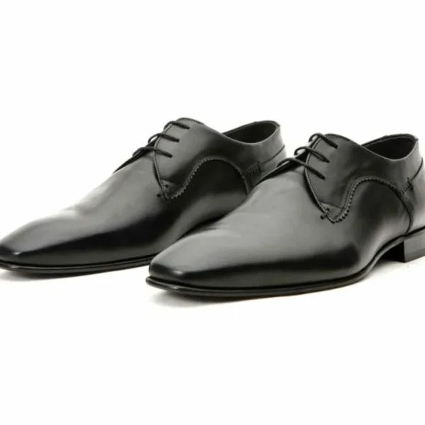 Cheap Vinci Leather Shoes Vinci Leather The Buenos Aires Derby Shoes (10723) Black
