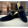 Online Vinci Leather Shoes Vinci Leather The Casaletti Bit Loafer Shoe (1803) Navy