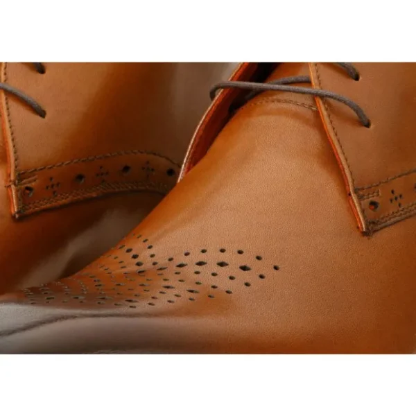 Cheap Vinci Leather Shoes Vinci Leather The Dessalines Leather Chukka Brogue Dress Boot (X-868) Brown