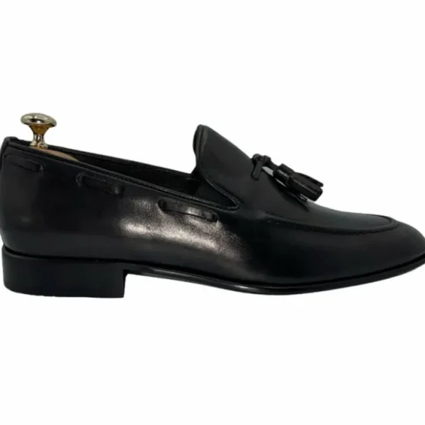 vinci_leather_the_dixon_b_0.webp Cheap Vinci Leather Shoes Vinci Leather The Dixon Leather Tassel Loafer (13409) Black