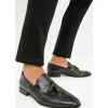 Cheap Vinci Leather Shoes Vinci Leather The Dixon Leather Tassel Loafer (13409) Black
