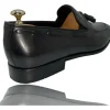 Cheap Vinci Leather Shoes Vinci Leather The Dixon Leather Tassel Loafer (13409) Black