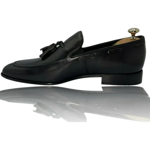 vinci_leather_the_dixon_b_4.webp Cheap Vinci Leather Shoes Vinci Leather The Dixon Leather Tassel Loafer (13409) Black