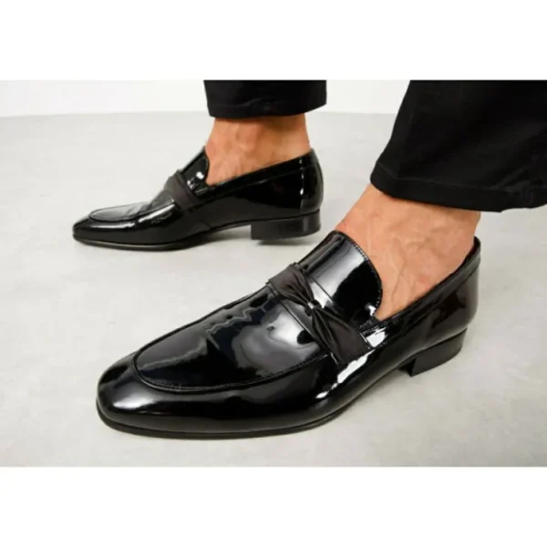 vinci_leather_the_dodoma__1.webp Outlet Vinci Leather Shoes Vinci Leather The Dodoma Patent Leather Loafer Shoe (8017) Black