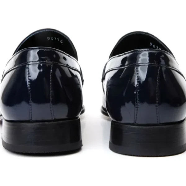 vinci_leather_the_dodoma__3-2.webp Discount Vinci Leather Shoes Vinci Leather The Dodoma Patent Leather Loafer Shoe (8017) Navy
