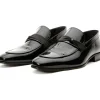 Outlet Vinci Leather Shoes Vinci Leather The Dodoma Patent Leather Loafer Shoe (8017) Black