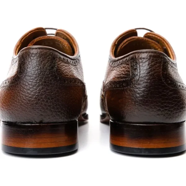 vinci_leather_the_draco_h_3.webp Discount Vinci Leather Shoes Vinci Leather The Draco Handmade Semi Brogue Oxford Shoe (V-01/6825) Brown