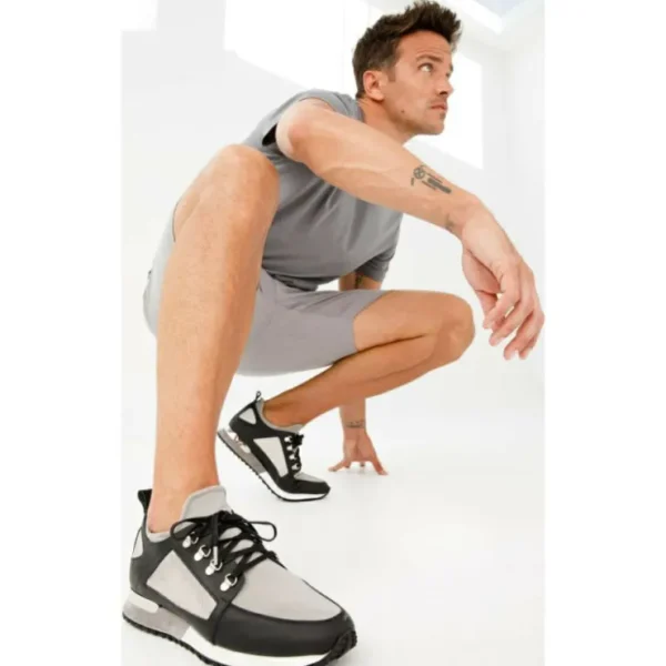 Best Vinci Leather Shoes Vinci Leather The Emir Leather Sneaker For Men Limited Edition (D-529) Grey