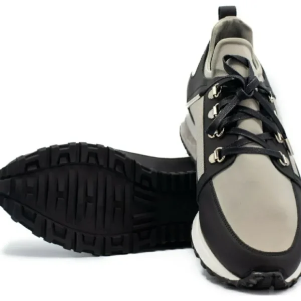 Best Vinci Leather Shoes Vinci Leather The Emir Leather Sneaker For Men Limited Edition (D-529) Grey