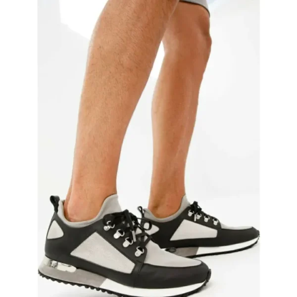 Best Vinci Leather Shoes Vinci Leather The Emir Leather Sneaker For Men Limited Edition (D-529) Grey