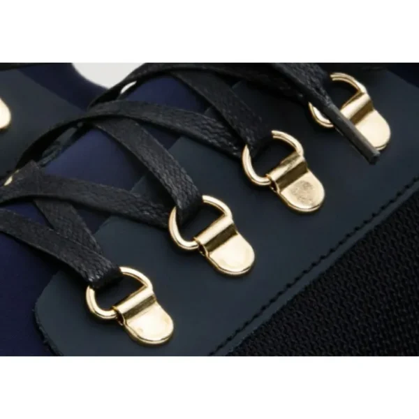 Cheap Vinci Leather Shoes Vinci Leather The Emir Leather Sneaker For Men (D-529) Navy