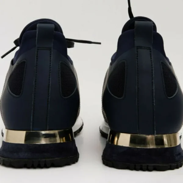 Cheap Vinci Leather Shoes Vinci Leather The Emir Leather Sneaker For Men (D-529) Navy