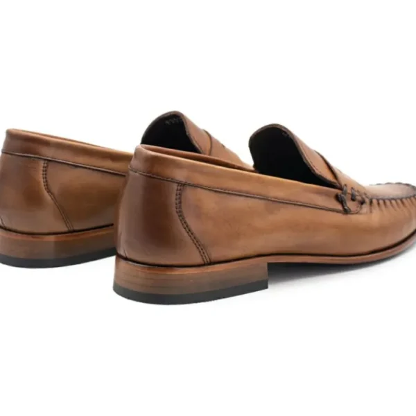 vinci_leather_the_eregli__3-1.webp Hot Vinci Leather Shoes Vinci Leather The Eregli Leather Penny Loafer (08100) Brown