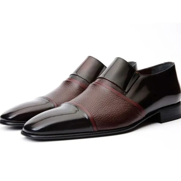 vinci_leather_the_everest_1.webp Shop Vinci Leather Shoes Vinci Leather The Everest Leather Cap Toe Dress Loafer (16011) Burgundy