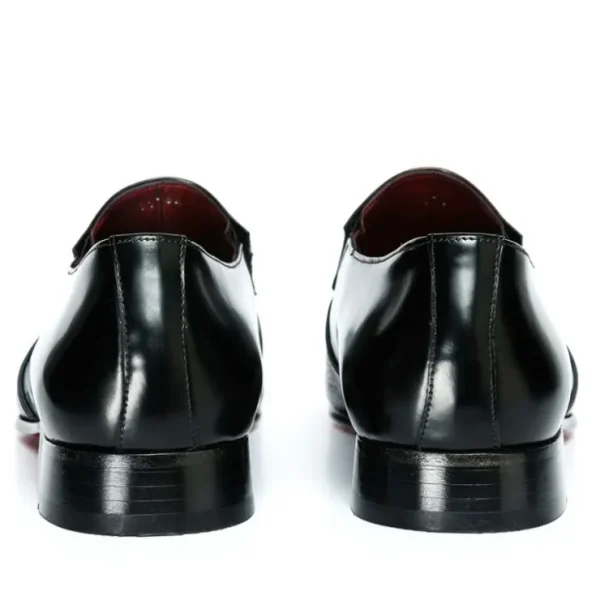 Fashion Vinci Leather Shoes Vinci Leather The Everest Leather Cap Toe Dress Loafer (16011) Black