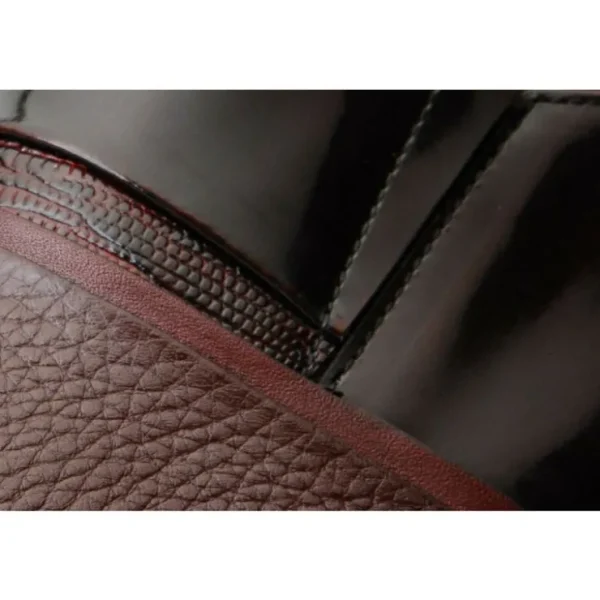 Hot Vinci Leather Shoes Vinci Leather The Everest Burnished Leather Cap Toe Dress Loafer Shoe (16005) Burgundy