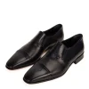 Online Vinci Leather Shoes Vinci Leather The Everest Leather Cap Toe Dress Loafer (16011) Navy