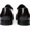 Hot Vinci Leather Shoes Vinci Leather The Everest Burnished Leather Cap Toe Dress Loafer Shoe (16005) Burgundy