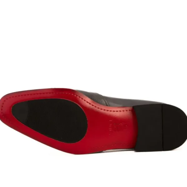 Online Vinci Leather Shoes Vinci Leather The Everest Leather Cap Toe Dress Loafer (16011) Navy