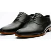 Fashion Vinci Leather Shoes Vinci Leather The Gambaha Leather Quarter Brogue Cap Toe Oxford Shoe (8012) Black