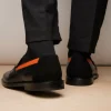 Hot Vinci Leather Shoes Vinci Leather The Gemena Black / Orange Shoe Bit Dress Loafer