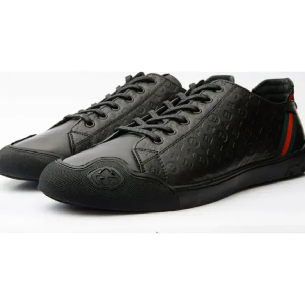 Shop Vinci Leather Shoes Vinci Leather The Getto Leather Sneaker (15260) Black