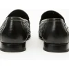 Hot Vinci Leather Shoes Vinci Leather The Grand Woven Leather Shoe Penny Loafer (11060) Black