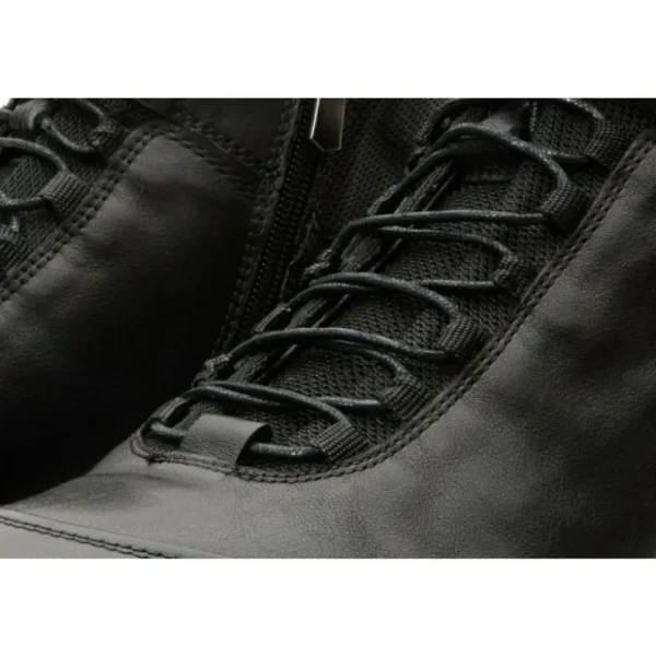 Cheap Vinci Leather Shoes Vinci Leather The Houston Leather Lace-up Casual Boot With A Zipper (03618 S-8) Black