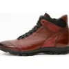 Shop Vinci Leather Shoes Vinci Leather The Houston Leather Lace-up Casual Boot With A Zipper (03618 B-9) Burgundy
