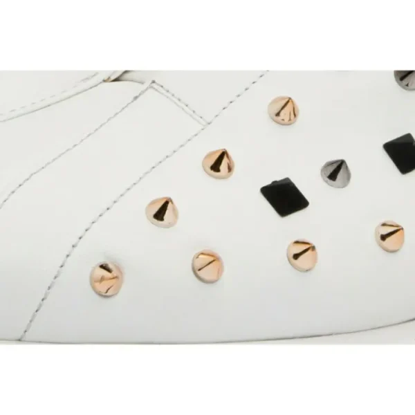 Cheap Vinci Leather Shoes Vinci Leather The Infanta Spike Leather Sneaker Limited Edition For Men White
