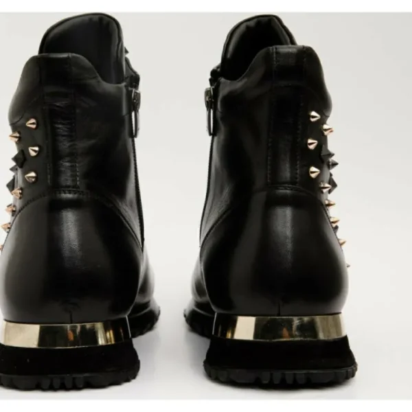 vinci_leather_the_infanta_3-2.webp Flash Sale Vinci Leather Shoes Vinci Leather The Infanta High-top Spike Leather Sneaker Limited Edition For Men Black
